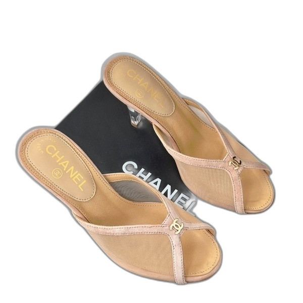[ Chanel ] 샤넬 메쉬 뮬 힐