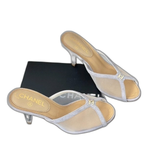 [ Chanel ] 샤넬 메쉬 뮬 힐