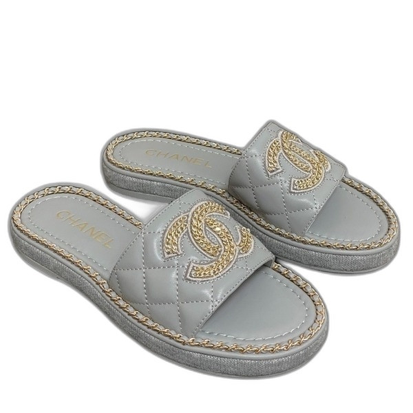 [ Chanel ] 샤넬 가죽 퀼팅 슬라이드