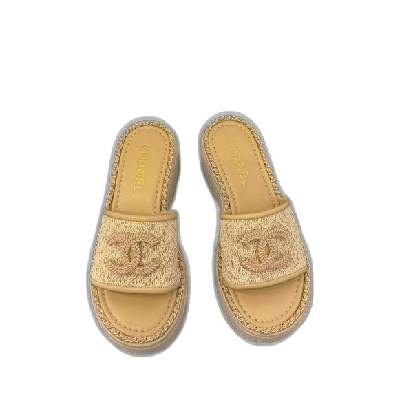 [ Chanel ] 샤넬 CC 통굽 슬라이드