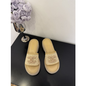 [ Chanel ] 샤넬 CC 통굽 슬라이드