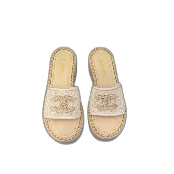 [ Chanel ] 샤넬 CC 통굽 슬라이드