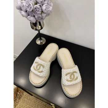 [ Chanel ] 샤넬 CC 통굽 슬라이드