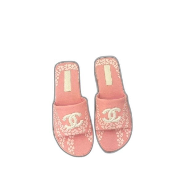 [ Chanel ] 샤넬 프린팅 통굽 슬라이드