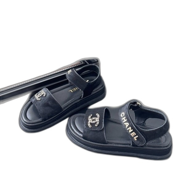 [ Chanel ] 샤넬 CC 벨크로 샌들