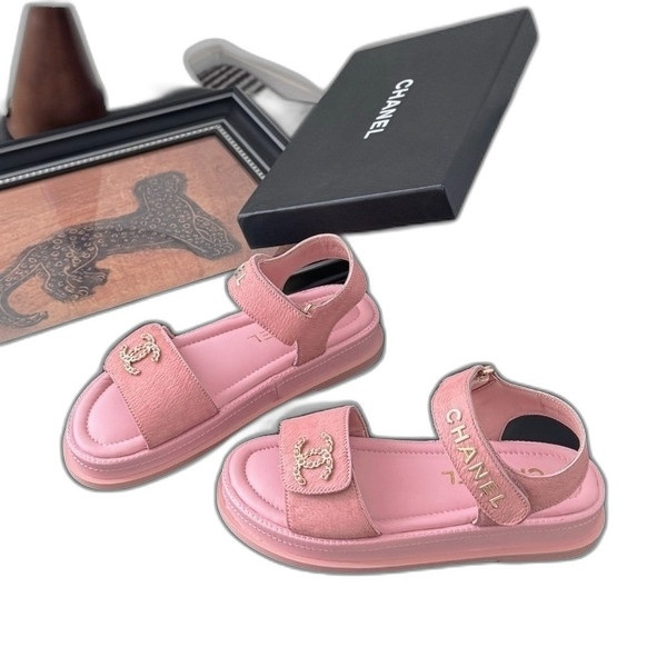 [ Chanel ] 샤넬 CC 벨크로 샌들