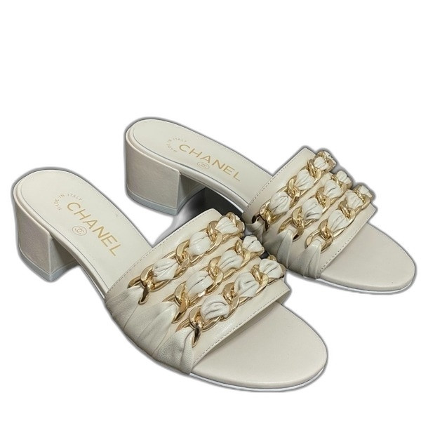 [ Chanel ] 샤넬 골드 체인 뮬