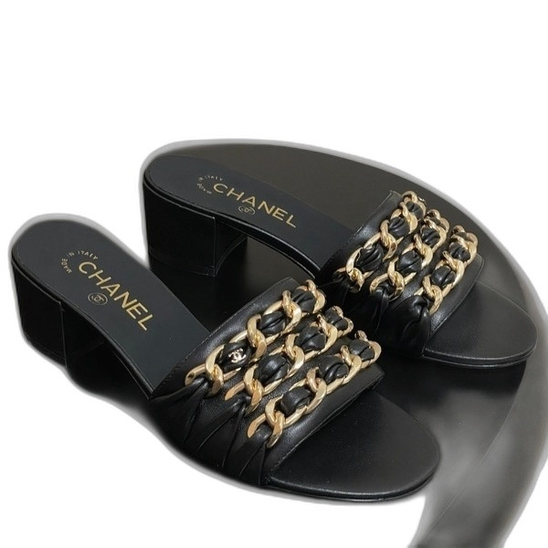 [ Chanel ] 샤넬 골드 체인 뮬