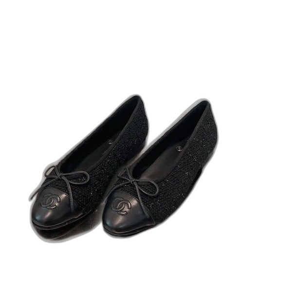 [ 샤넬 ] 트위드 발레리나 플랫