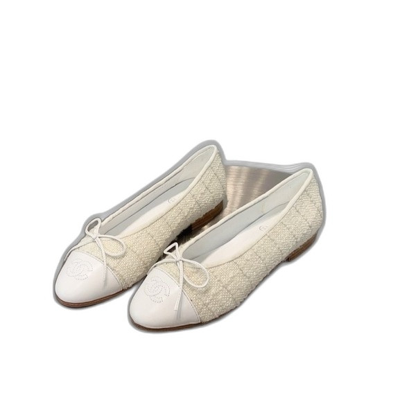 [ 샤넬 ] 트위드 발레리나 플랫