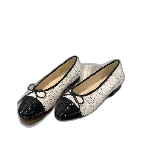 [ 샤넬 ] 트위드 발레리나 플랫