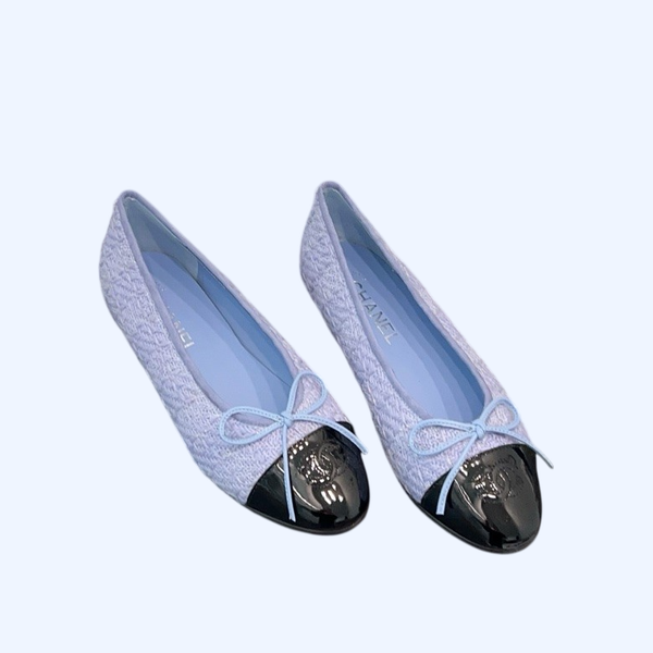 [ 샤넬 ] 트위드 발레리나 플랫