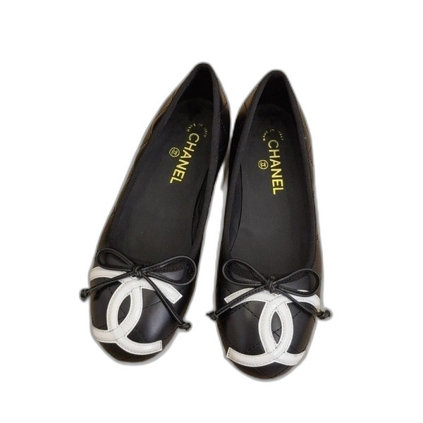 [ Chanel ] 샤넬 깜봉 발레리나 플랫 슈즈