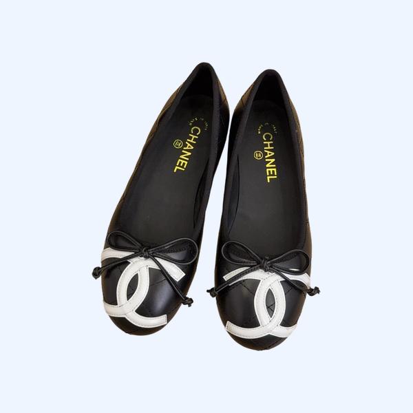 [ Chanel ] 샤넬 깜봉 발레리나 플랫 슈즈