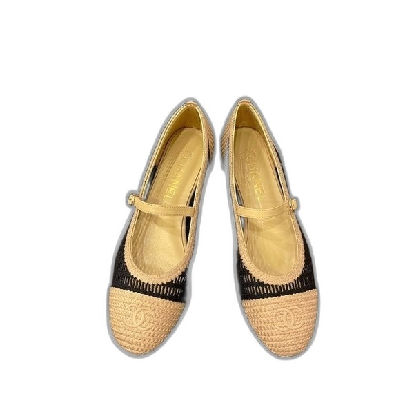 [ Chanel ] 샤넬 라피아 메리제인 플랫