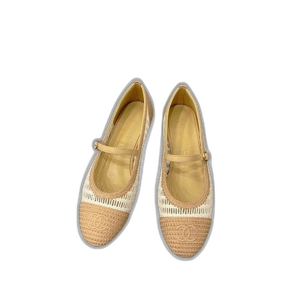 [ Chanel ] 샤넬 라피아 메리제인 플랫