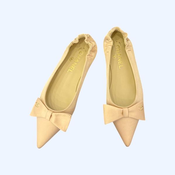[ Chanel ] 샤넬 리본 스틸레토 플랫