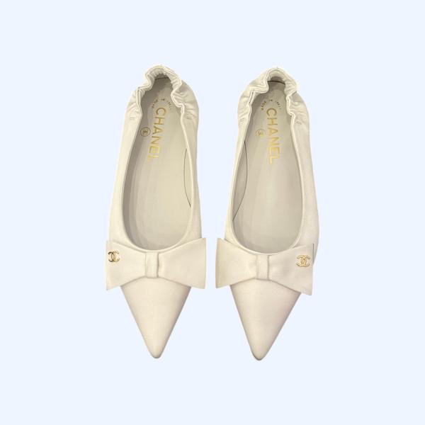 [ Chanel ] 샤넬 리본 스틸레토 플랫
