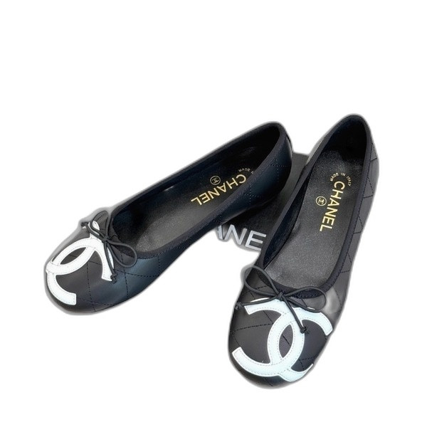 [ Chanel ] 샤넬 깜봉 퀼팅 플랫슈즈