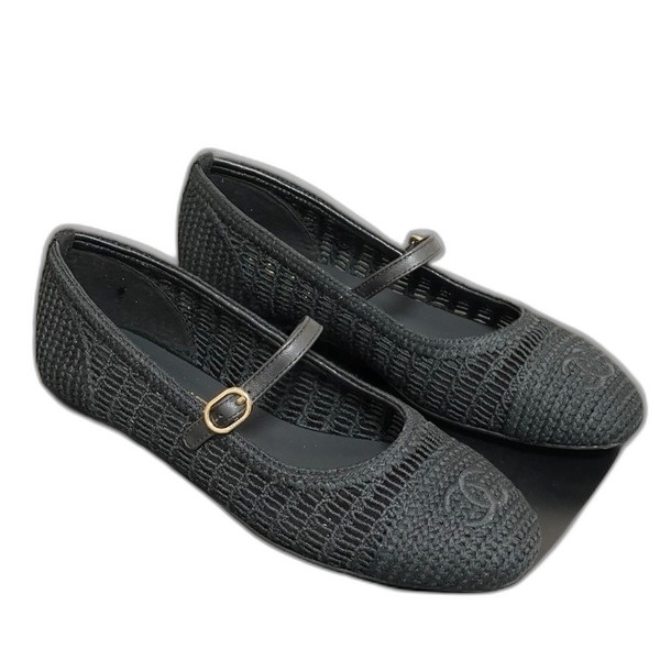 [ Chanel ] 샤넬 라피아 플랫 슈즈