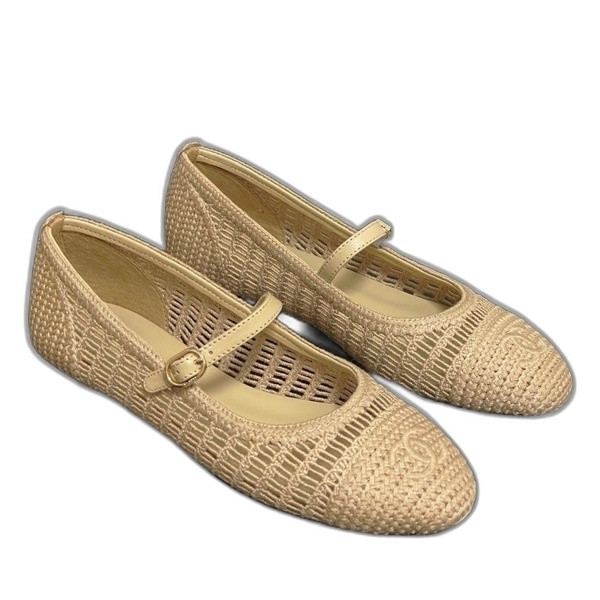 [ Chanel ] 샤넬 라피아 플랫 슈즈