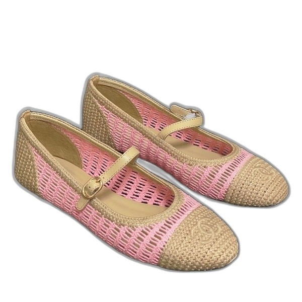 [ Chanel ] 샤넬 라피아 플랫 슈즈