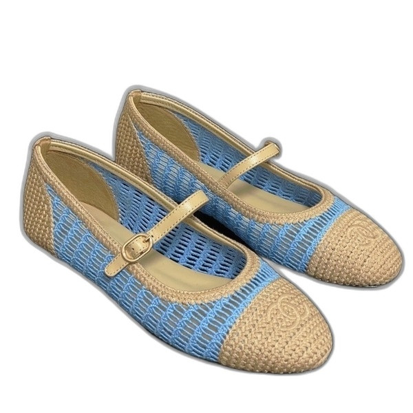 [ Chanel ] 샤넬 라피아 플랫 슈즈