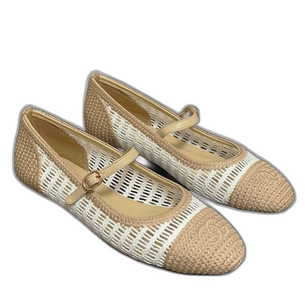 [ Chanel ] 샤넬 라피아 플랫 슈즈