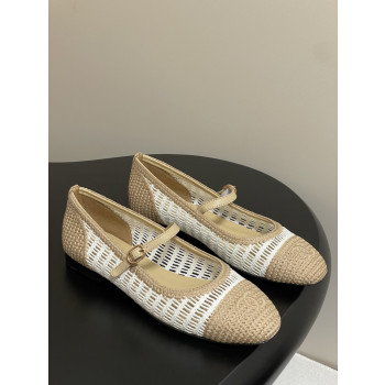 [ Chanel ] 샤넬 라피아 플랫 슈즈