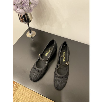 [ Chanel ] 샤넬 라피아 메리제인 플랫 힐