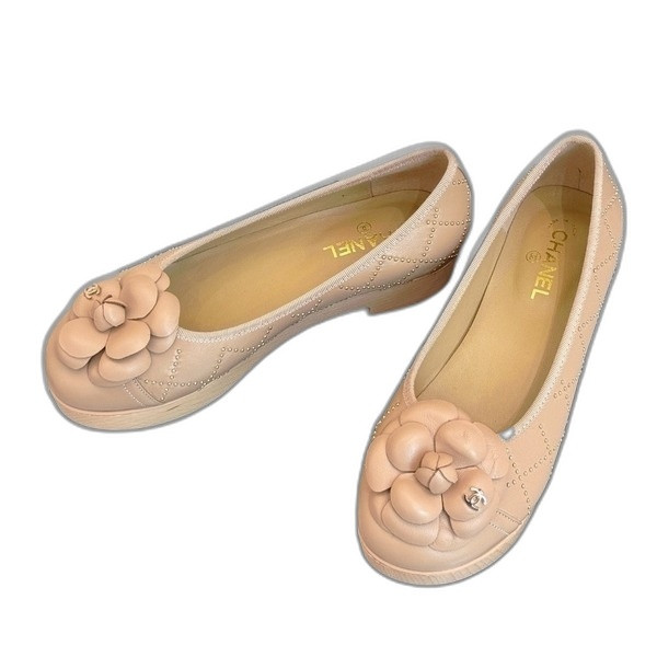 [ Chanel ] 샤넬 까멜리아 통굽 메리제인