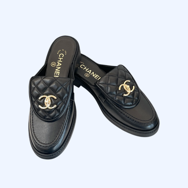 [ 샤넬 ] 뉴 퀼팅 블랙 버클 버클 블로퍼