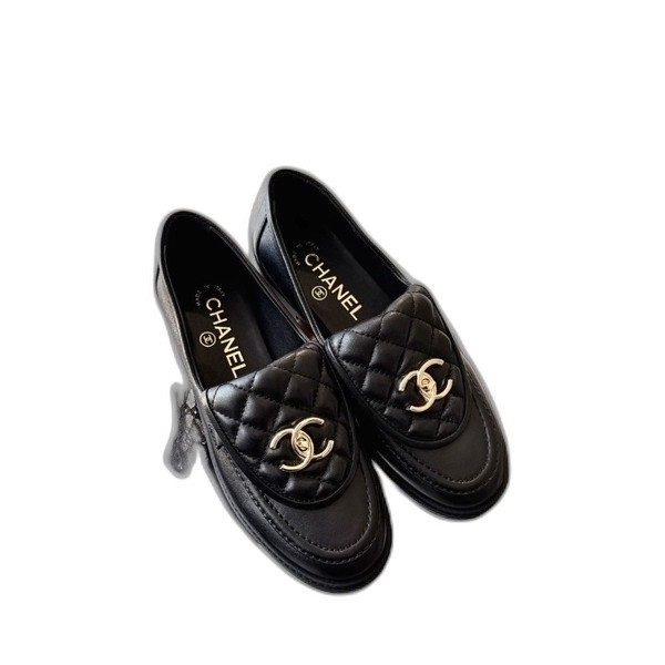 [ 샤넬 ] 2025 뉴 퀼팅 CC 로고 턴락 로퍼