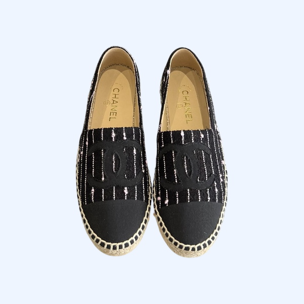 [ 샤넬 ] CC 로고 에스파듀 로퍼