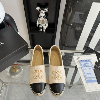 [ 샤넬 ] CC 로고 에스파듀 로퍼