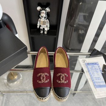 [ 샤넬 ] CC 로고 에스파듀 로퍼