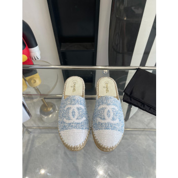 [ 샤넬 ] CC 로고 트위드 에스파듀 여성 샌들 슬리퍼