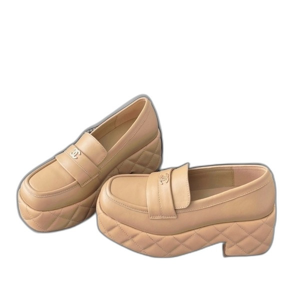 [ Chanel ] 샤넬 퀼팅 플랫폼 모카신