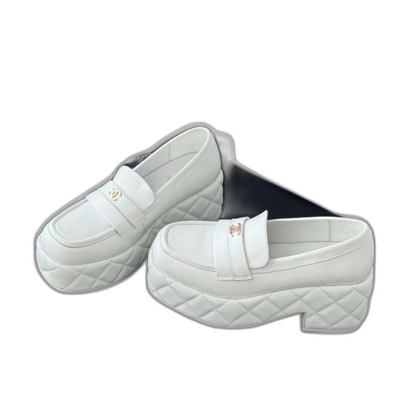 [ Chanel ] 샤넬 퀼팅 플랫폼 모카신