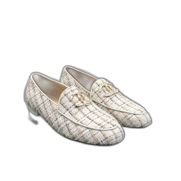 [ 샤넬 ] 2025 CC로고 트위드 로퍼