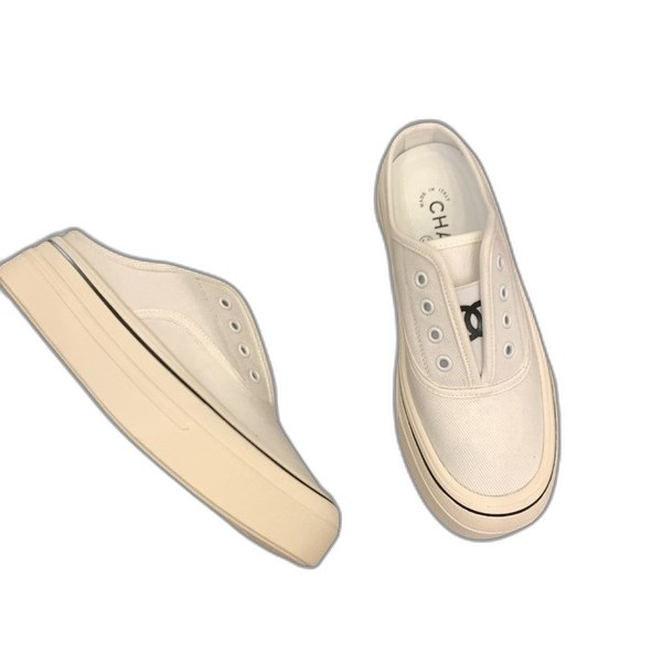 [ Chanel ] 샤넬 캔버스 스니커즈 뮬