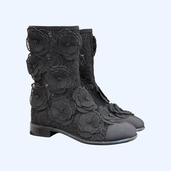 [ Chanel ] 샤넬 플라워 레이스 부츠