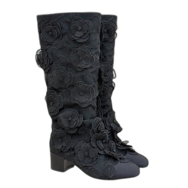 [ Chanel ] 샤넬 플라워 레이스 부츠