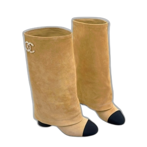 [ Chanel ] 샤넬 진주 CC 롱 부츠