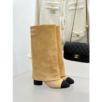 [ Chanel ] 샤넬 진주 CC 롱 부츠