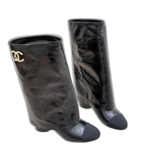 [ Chanel ] 샤넬 진주 CC 롱 부츠
