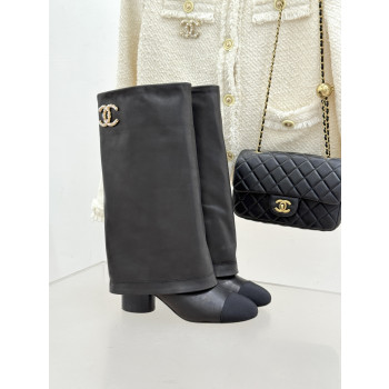 [ Chanel ] 샤넬 진주 CC 롱 부츠