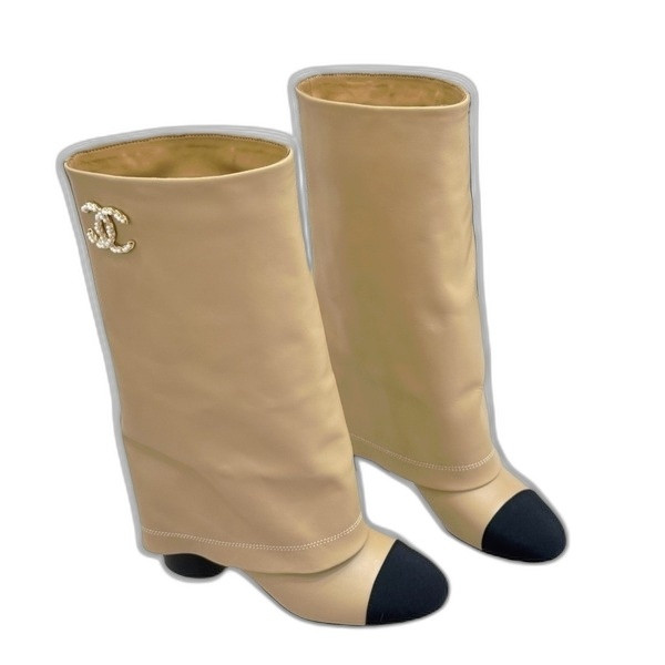 [ Chanel ] 샤넬 진주 CC 롱 부츠