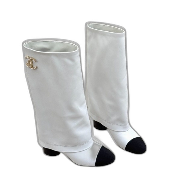 [ Chanel ] 샤넬 진주 CC 롱 부츠