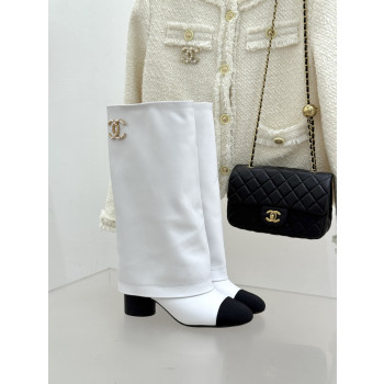 [ Chanel ] 샤넬 진주 CC 롱 부츠